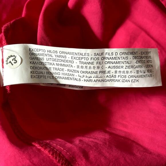 NWT Zara Smocked Dress Women's Size S Hot Pink Stitching Tassels Mini Summer - Picture 9 of 15